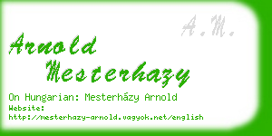 arnold mesterhazy business card